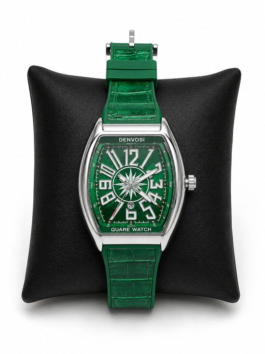 Denvosi Quartz Watch Model 6177 - Wristwatch Accessory Designed For Time Tracking And Daily Styling Routine - green