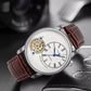 Men's Watch Analog Leather Wrist Watch – Elegant Quartz Watch with Double Strap & 3ATM Waterproof ( Random Color )