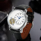 Men's Watch Analog Leather Wrist Watch – Elegant Quartz Watch with Double Strap & 3ATM Waterproof ( Random Color )