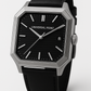 Universal Point UP 1988 – Square Dial Leather Strap Watch | Stainless Steel Case | Water Resistant 3 ATM (With Box)