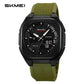 SKMEI Original Men's World Timer Watch – Premium Analog-Digital Sports Chronograph with Heavy-Duty Silicone Strap - Black