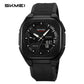 SKMEI Original Men's World Timer Watch – Premium Analog-Digital Sports Chronograph with Heavy-Duty Silicone Strap - Black