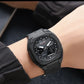SKMEI Original Men's World Timer Watch – Premium Analog-Digital Sports Chronograph with Heavy-Duty Silicone Strap - Black