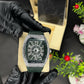 Denvosi Luxury Diamond Studded Strap Men’s Watch Elegant Durable Stylish Premium Choice For Parties Daily Wear And Special Occasions | Black
