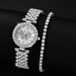 Womens Butterfly Quartz Watch And Bracelet Set Elegant Stylish Durable Practical Choice For Fashion Accessories And Gift Occasions | Golden