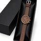 Beisheng Men's Leather Strap Watch Perfect for formal and casual occasions - Brown