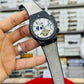 Luxury Automatic Mechanical Watch With Skeleton Dial - Black Strap