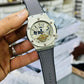 Luxury Automatic Mechanical Watch With Skeleton Dial - Black Strap