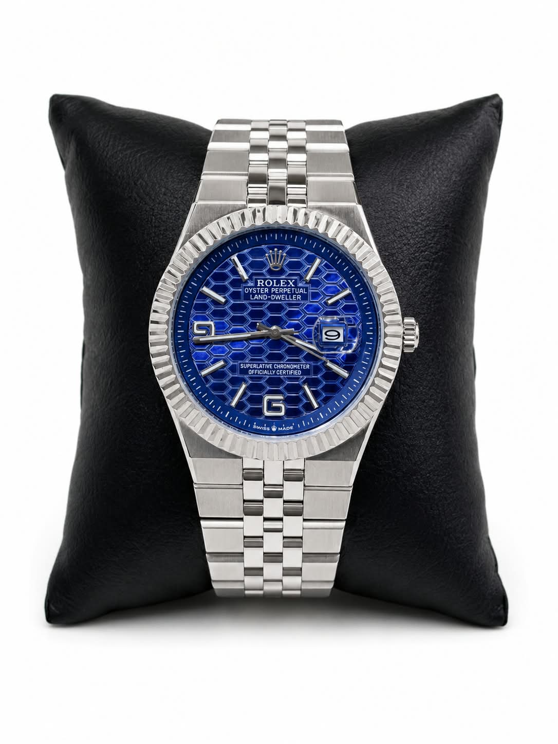 Rolex Style Semi-Automatic Jubilee Watch - Blue