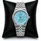 Rolex Style Semi-Automatic Jubilee Watch - Blue