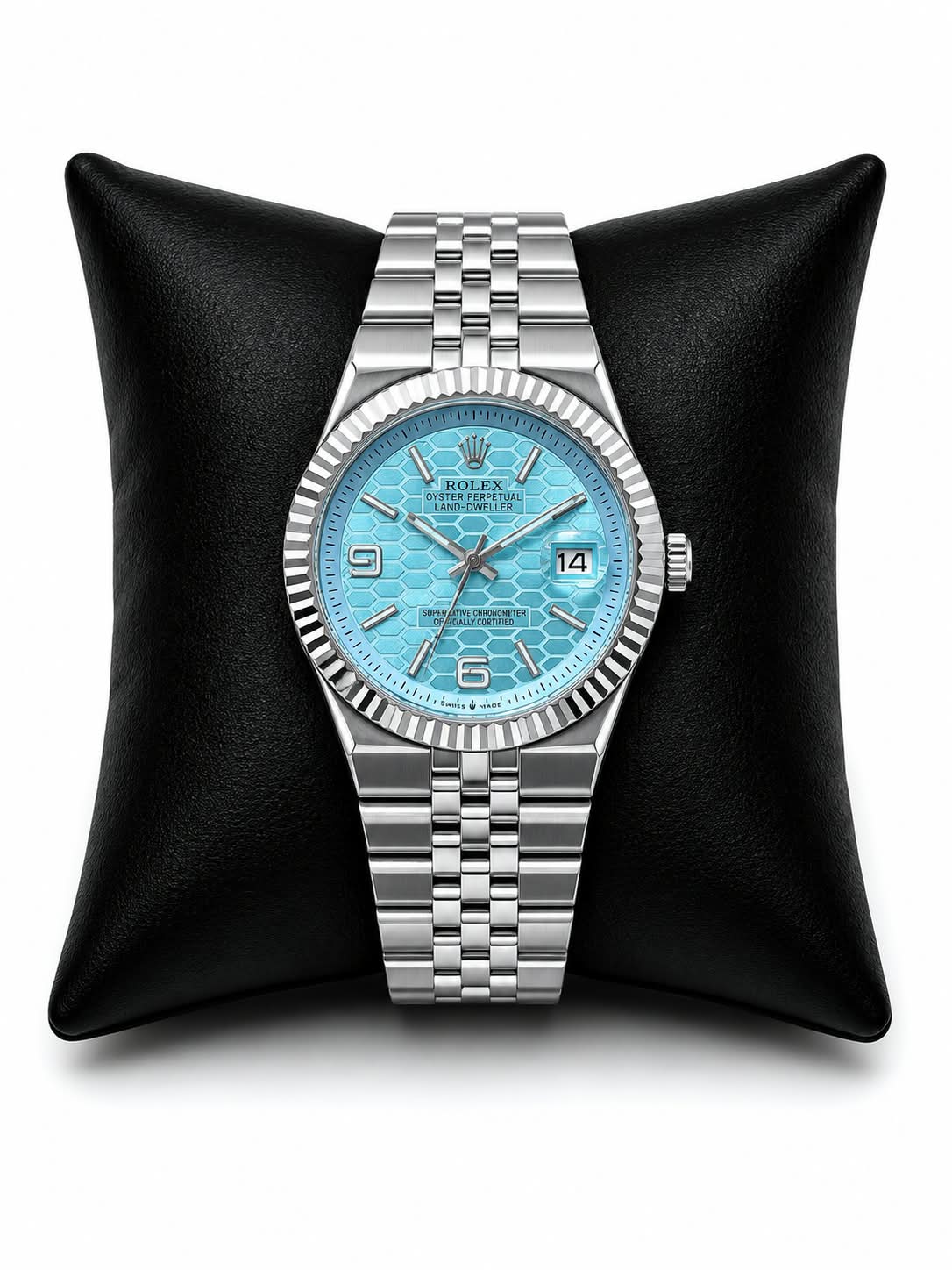 Rolex Style Semi-Automatic Jubilee Watch - Blue