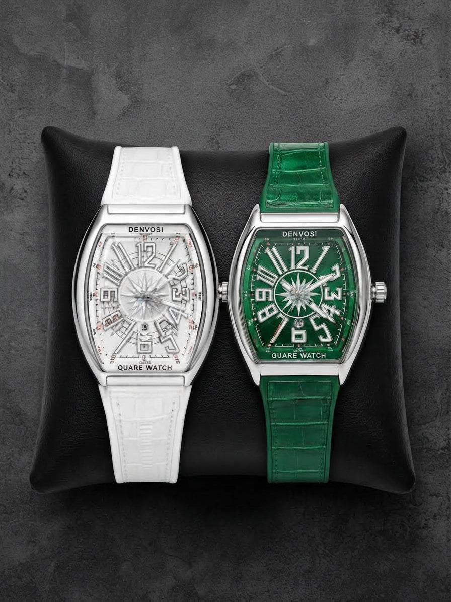 Denvosi Quartz Watch Model 6177 - Wristwatch Accessory Designed For Time Tracking And Daily Styling Routine - green