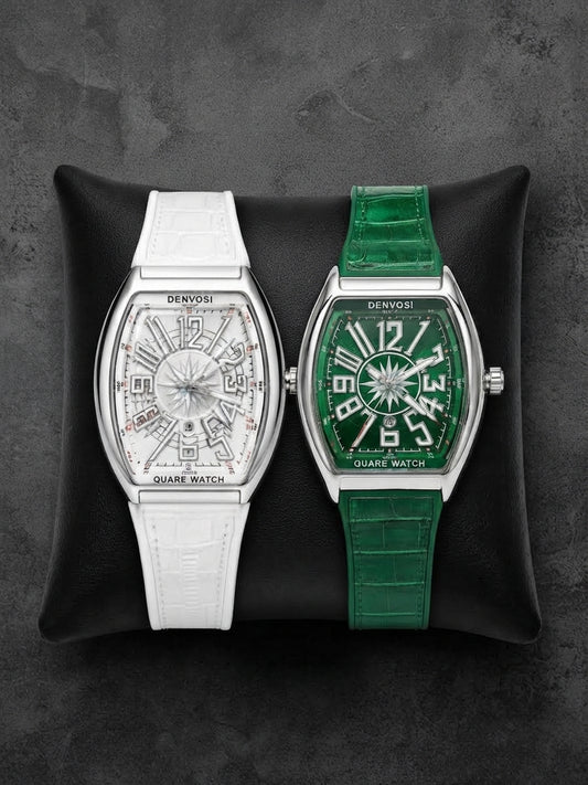 Denvosi Quartz Watch Model 6177 - Wristwatch Accessory Designed For Time Tracking And Daily Styling Routine - green