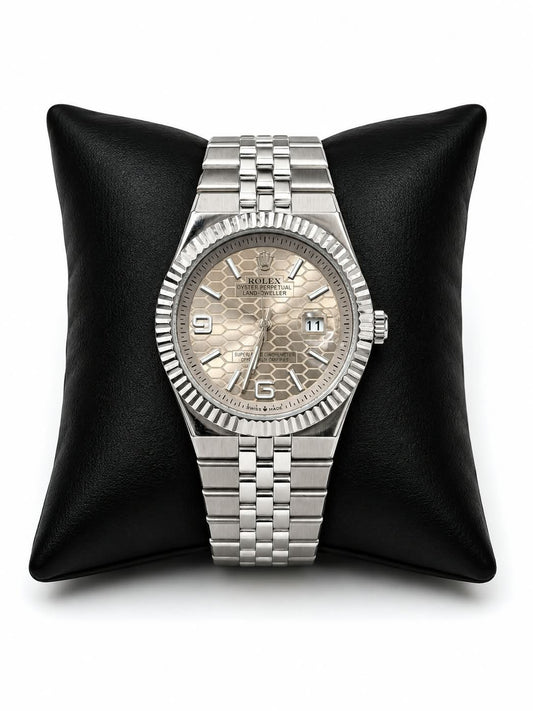 Rolex Style Semi-Automatic Jubilee Watch - Blue