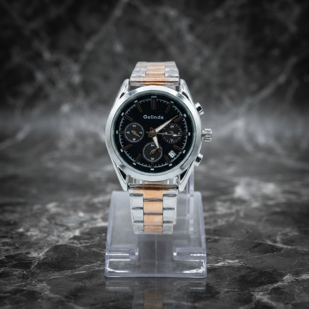 Gelinda Mens Wrist Watch - Fashion Accessory Designed For Timekeeping And Daily Styling Routine - Black