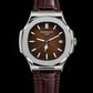 Patek Philippe Inspired Leather Strap Watch - Timepiece Accessory Designed For Wrist Timekeeping And Daily Fashion Routine - black strap